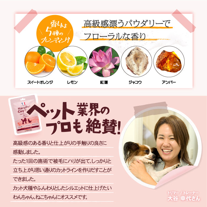 HaruPet クレイパック 天然泥パック すっきり 保湿 ニオイ軽減 オーガニック トリミングサロン 50g / 1kg