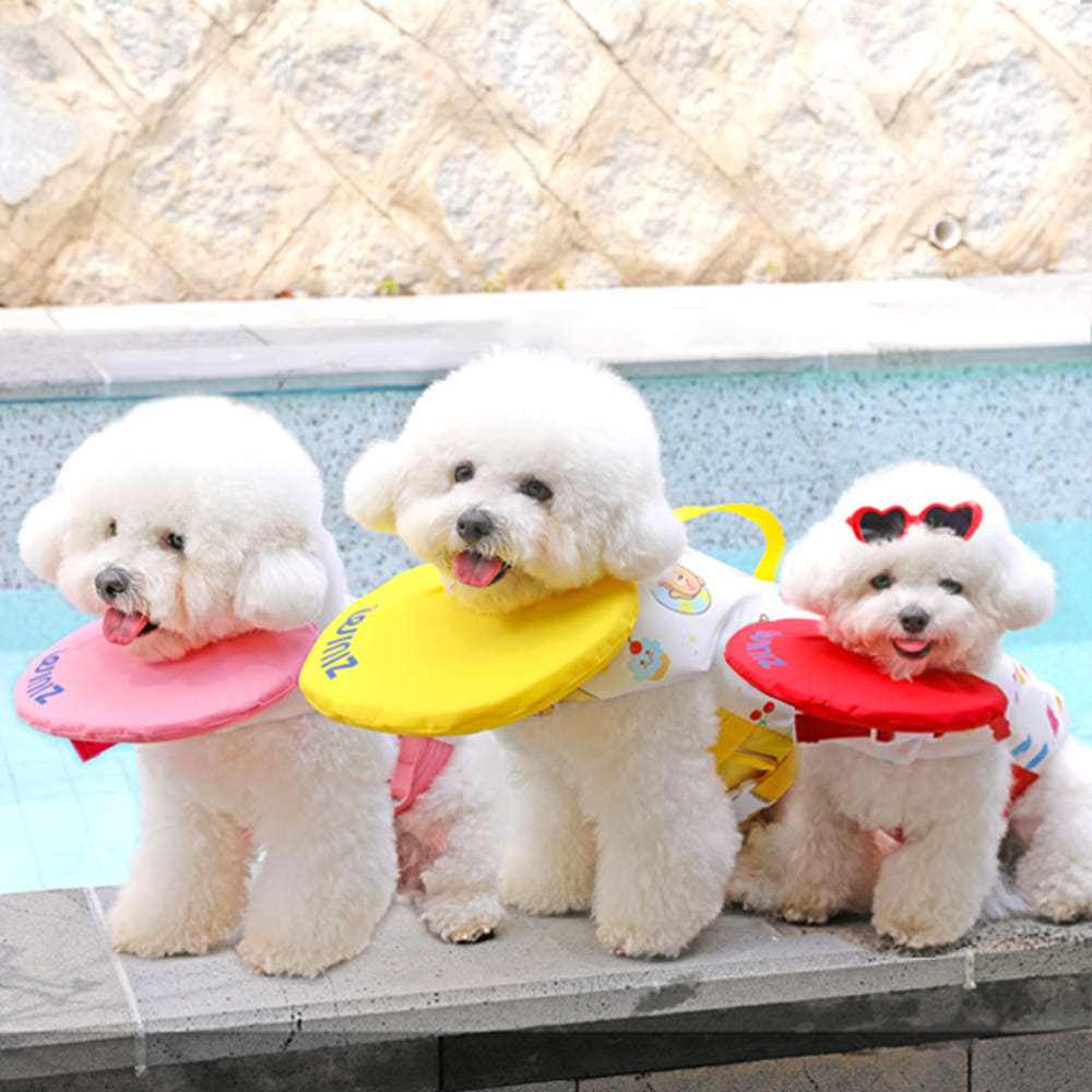 WINIZ ライフジャケット 水泳用 水遊び 浮力が優れる 犬の安全に守る 水泳の練習用品 干しやすい