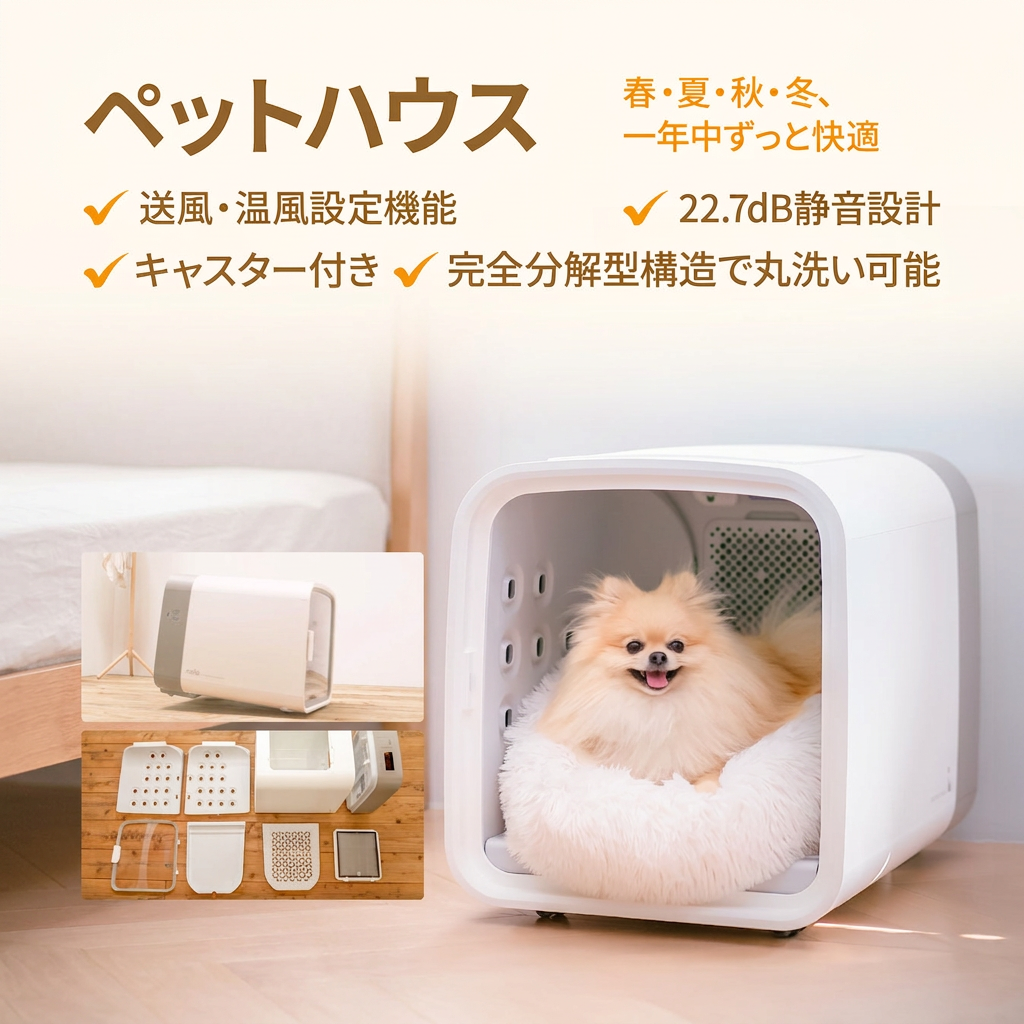 nello ペットドライルーム＋Deo 獣医師共同開発 NEWモデル 脱臭モード搭載 犬 猫 乾燥 時短 ドライ エアシャワー 脱臭 ハウス 静音 花粉 多頭